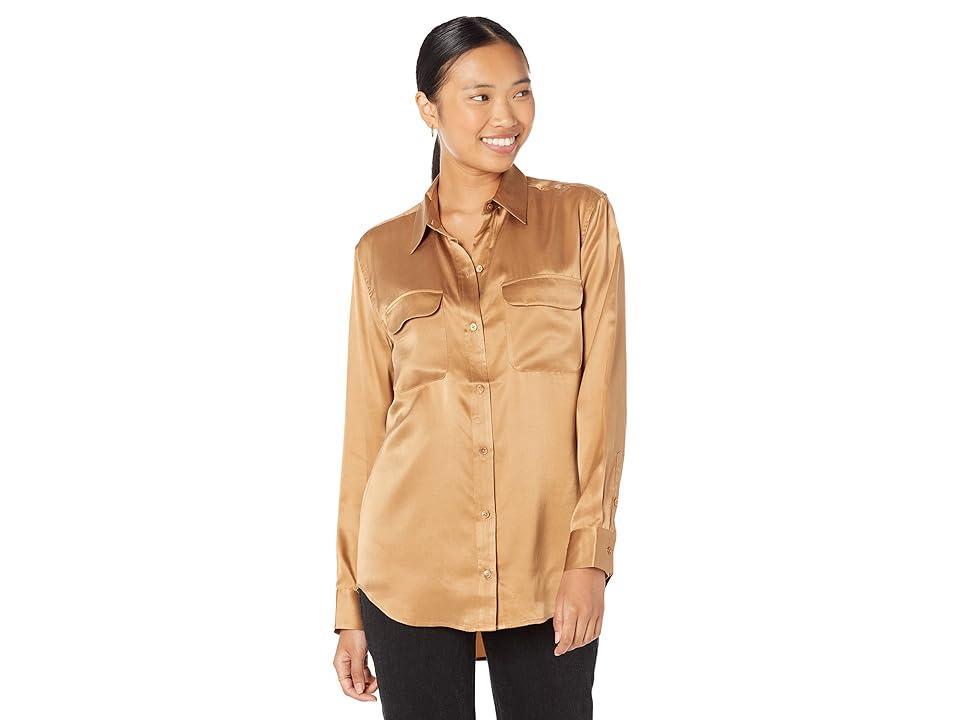 EQUIPMENT Signature Blouse (Tobacco ) Women's Clothing Product Image