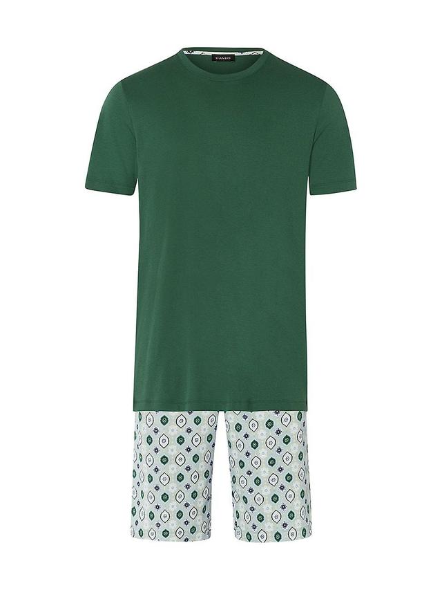 Mens Night And Day Floral Cotton Short Pajamas Product Image