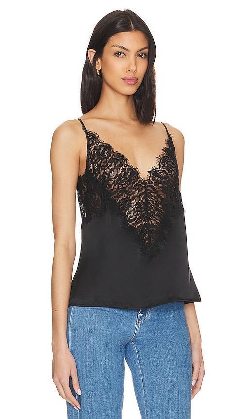 L'AGENCE Priya Lace Cami in Black. - size XL (also in L, M, S, XS) Product Image