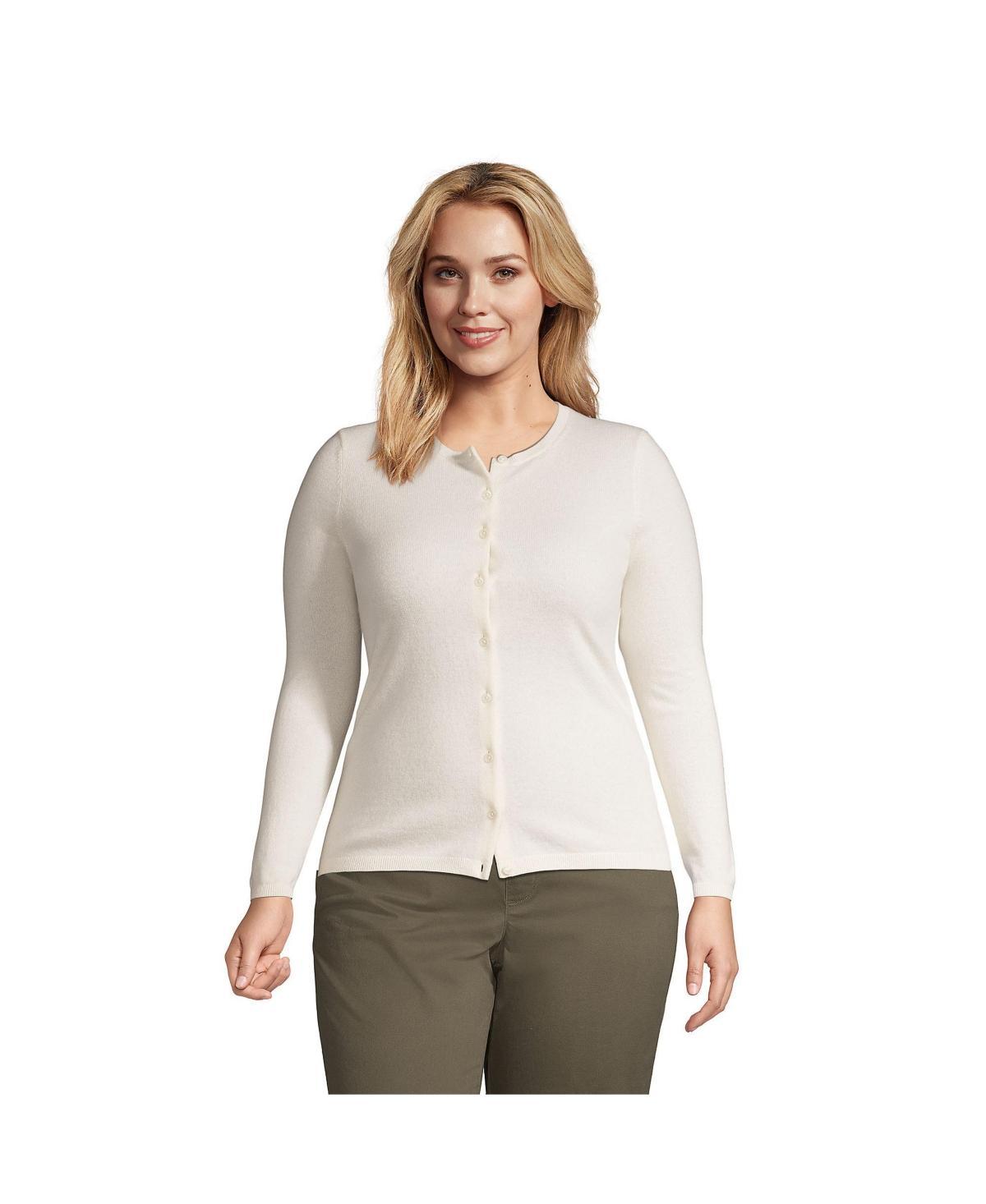 Plus Size Lands End Classic Cashmere Cardigan Sweater, Womens Oxford Product Image