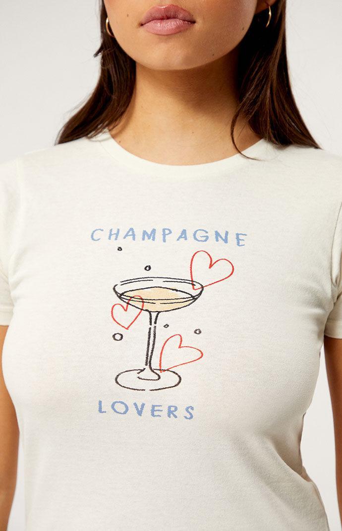 Golden Hour Womens Champagne Lovers Skimmer T-Shirt Product Image