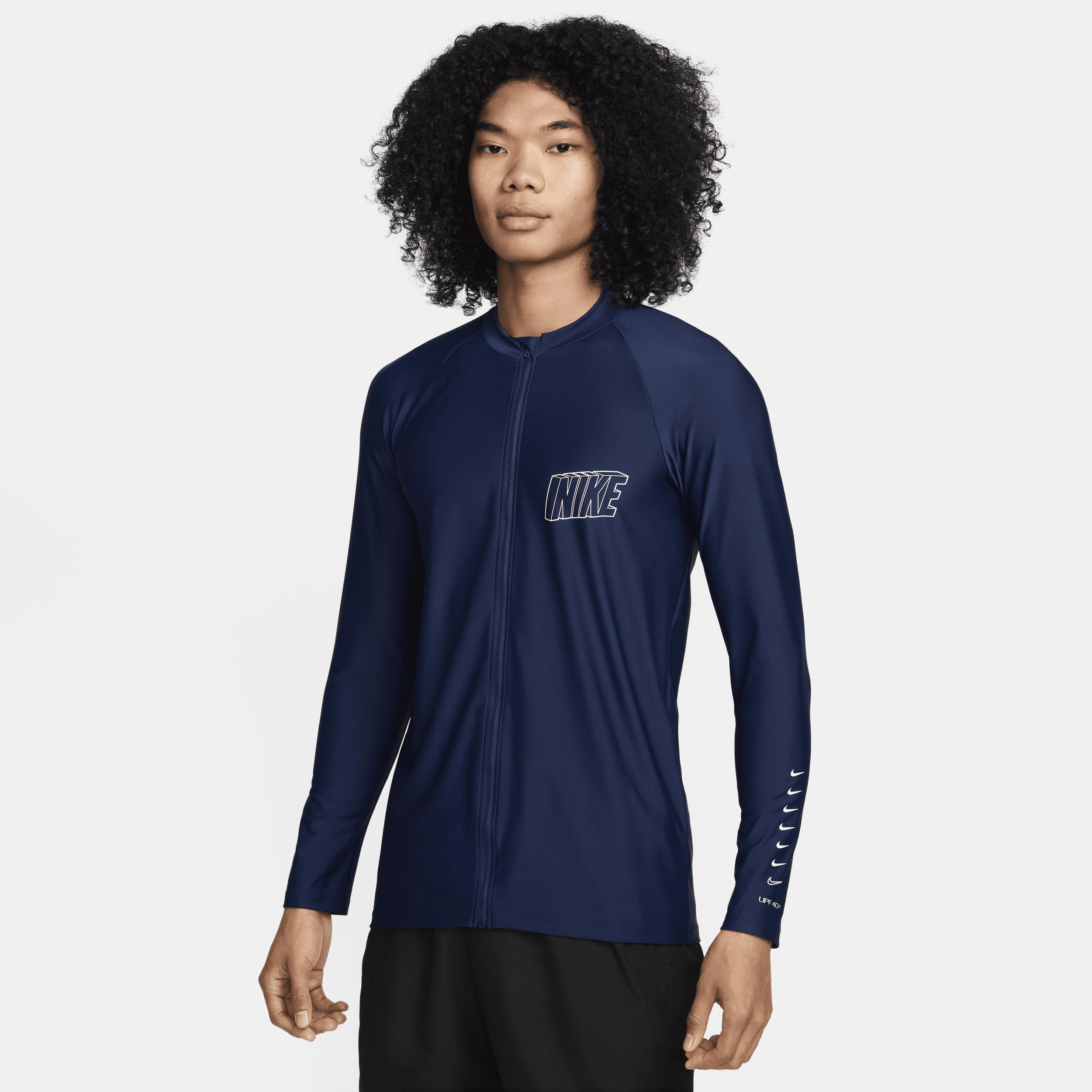 Nike Men's Swim 3-D Long-Sleeve Full-Zip Hydroguard Product Image