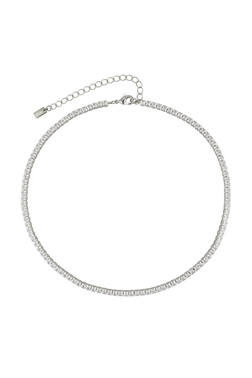 Blair Silver Rhinestone Tennis Necklace Product Image