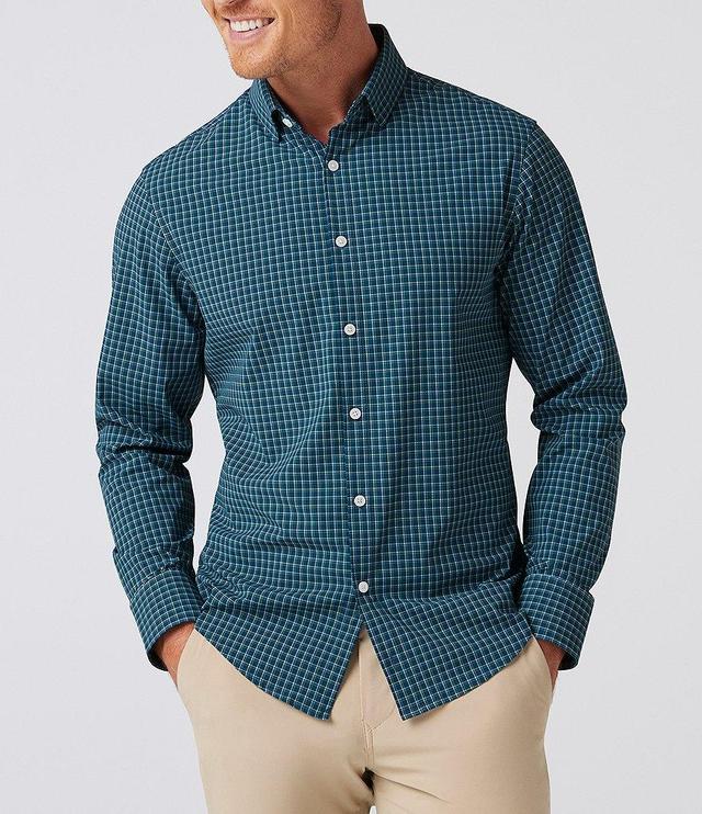 Mizzen+Main Performance Stretch Leeward No Tuck Plaid Long Sleeve Woven Shirt Product Image