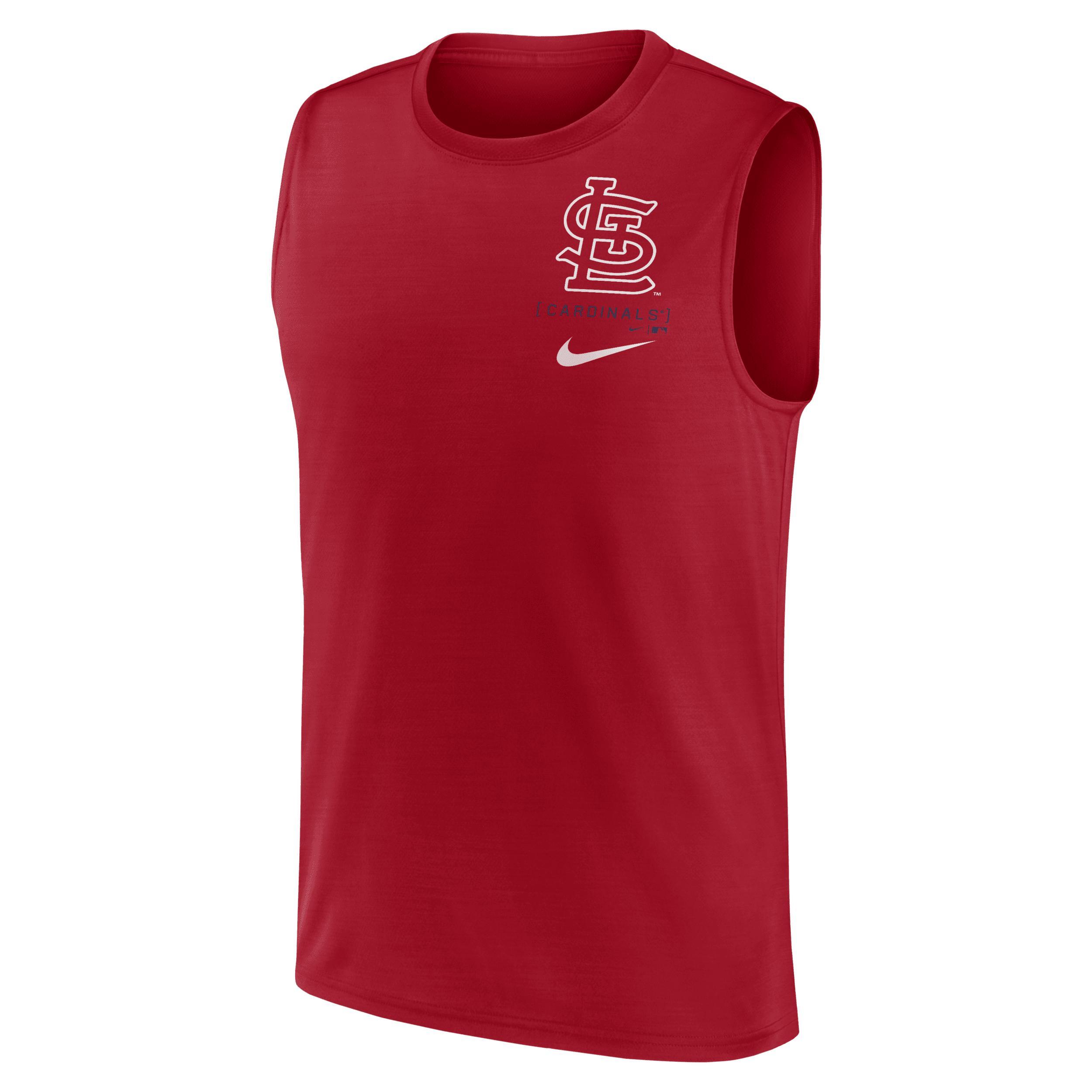 St. Louis Cardinals Large Logo Nike Mens Dri-FIT MLB Muscle Tank Top Product Image