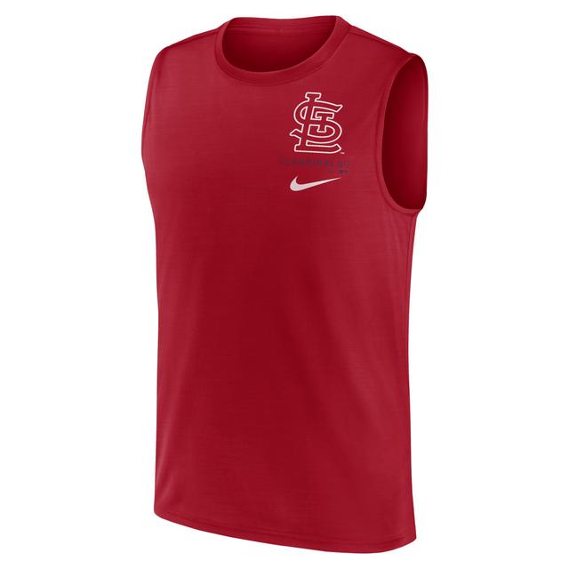 Mens Nike Red St. Louis Cardinals Large Logo Muscle Tank Top Product Image