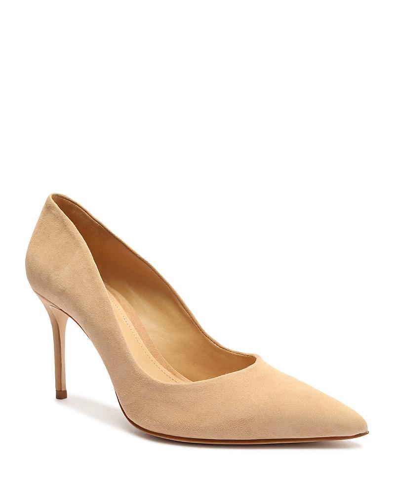 Schutz Lou Lo Suede Pointed Toe Pumps Product Image