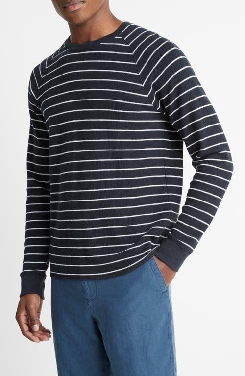 Mens Striped Waffle Raglan T-Shirt Product Image