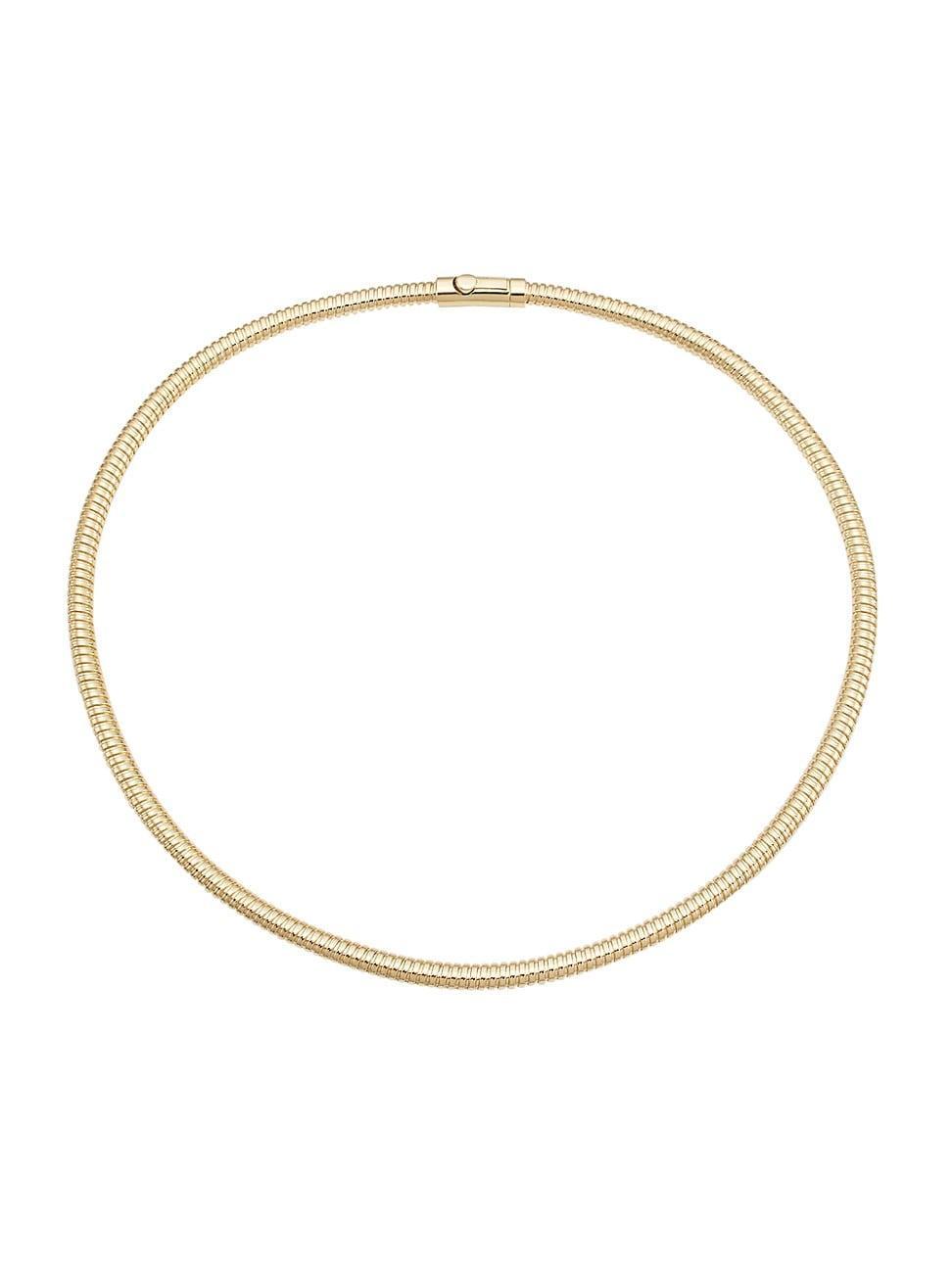 Womens 14K Yellow Gold Tubogas Chain Necklace Product Image