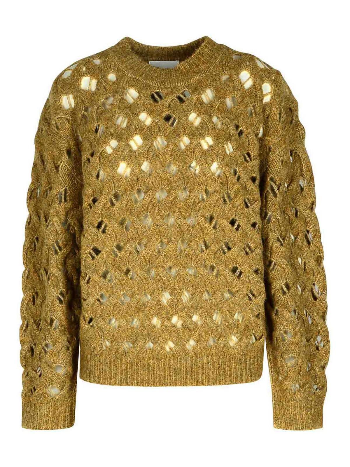 ISABEL MARANT Aurelia Beige Acrylic Blend Sweater In Amarillo Product Image