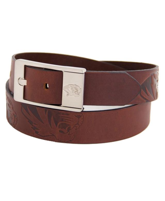 Mens Missouri Tigers Brandish Leather Belt Brown Product Image