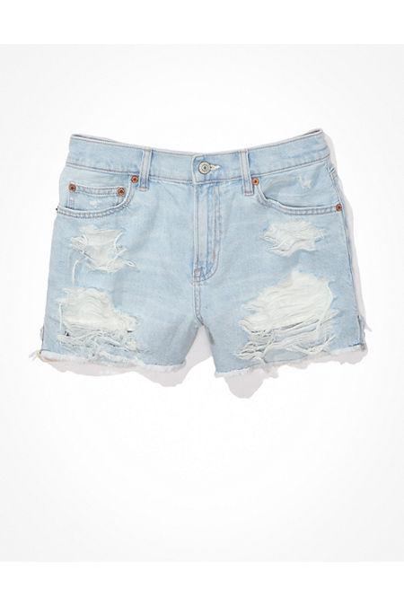 AE Strigid Denim 90s Boyfriend Short Womens Light Bright Indigo 6 Product Image