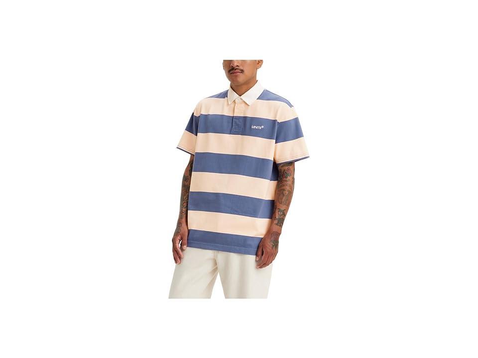 Levi's(r) Premium Short Sleeve Union Rugby Shirt (Deck Stripe Coastal Fjord) Men's Short Sleeve Knit Product Image