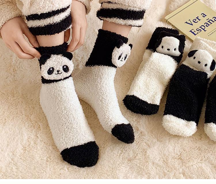 Animal Two Tone Fleece Socks / Set Product Image