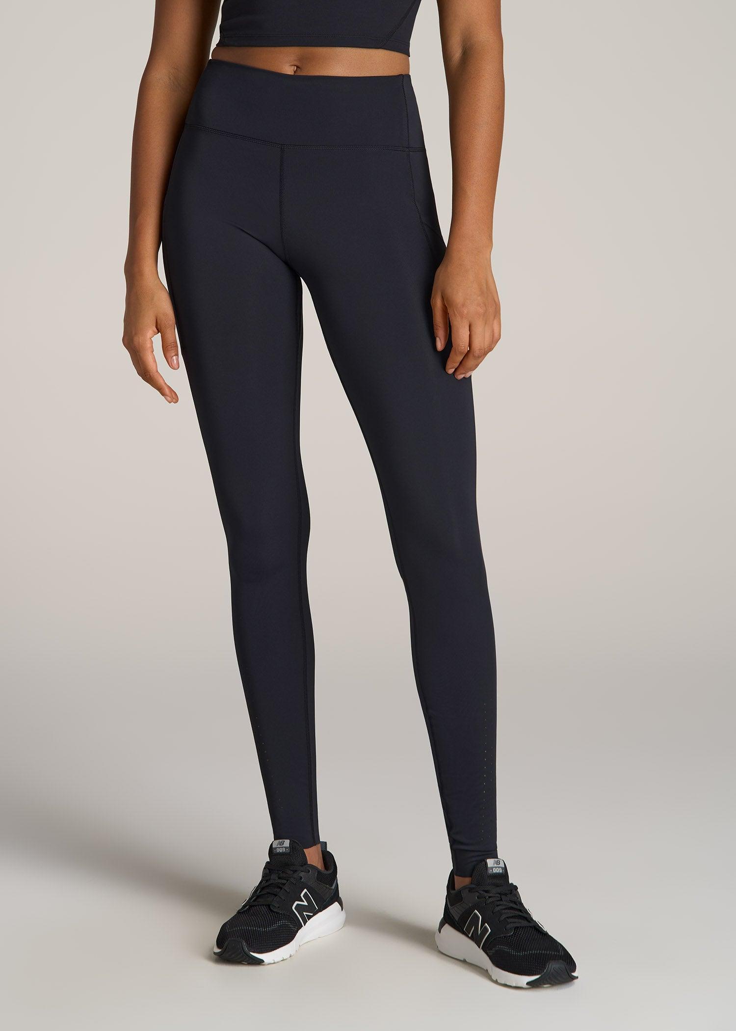 Mid Rise Run Legging for Tall Women in Black Female Product Image