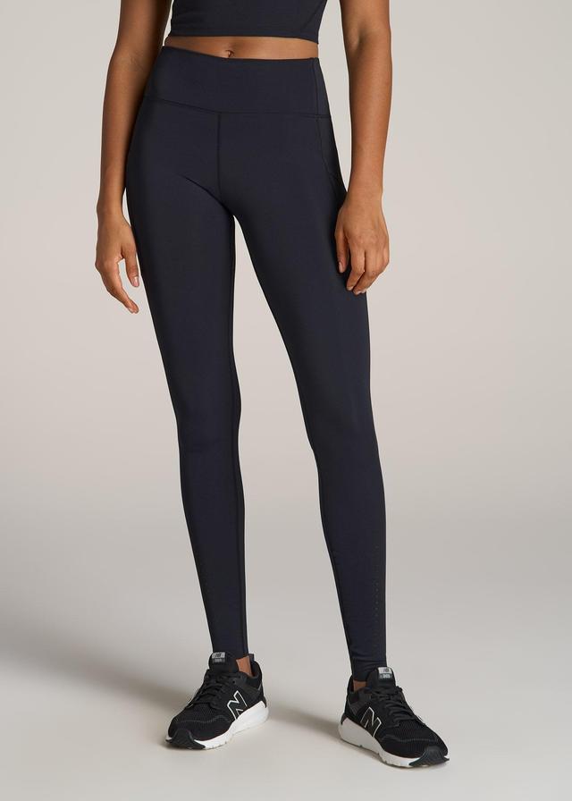 Mid Rise Run Legging for Tall Women in Black Product Image