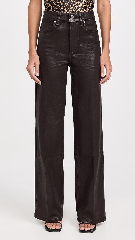 PAIGE Sasha 32" Chicory Coffee Luxe Coating Jeans | Shopbop Product Image