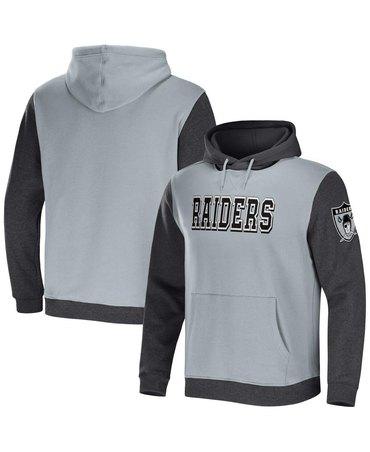 Mens Nfl x Darius Rucker Collection by Fanatics Gray Las Vegas Raiders Colorblock Pullover Hoodie - Gray Product Image