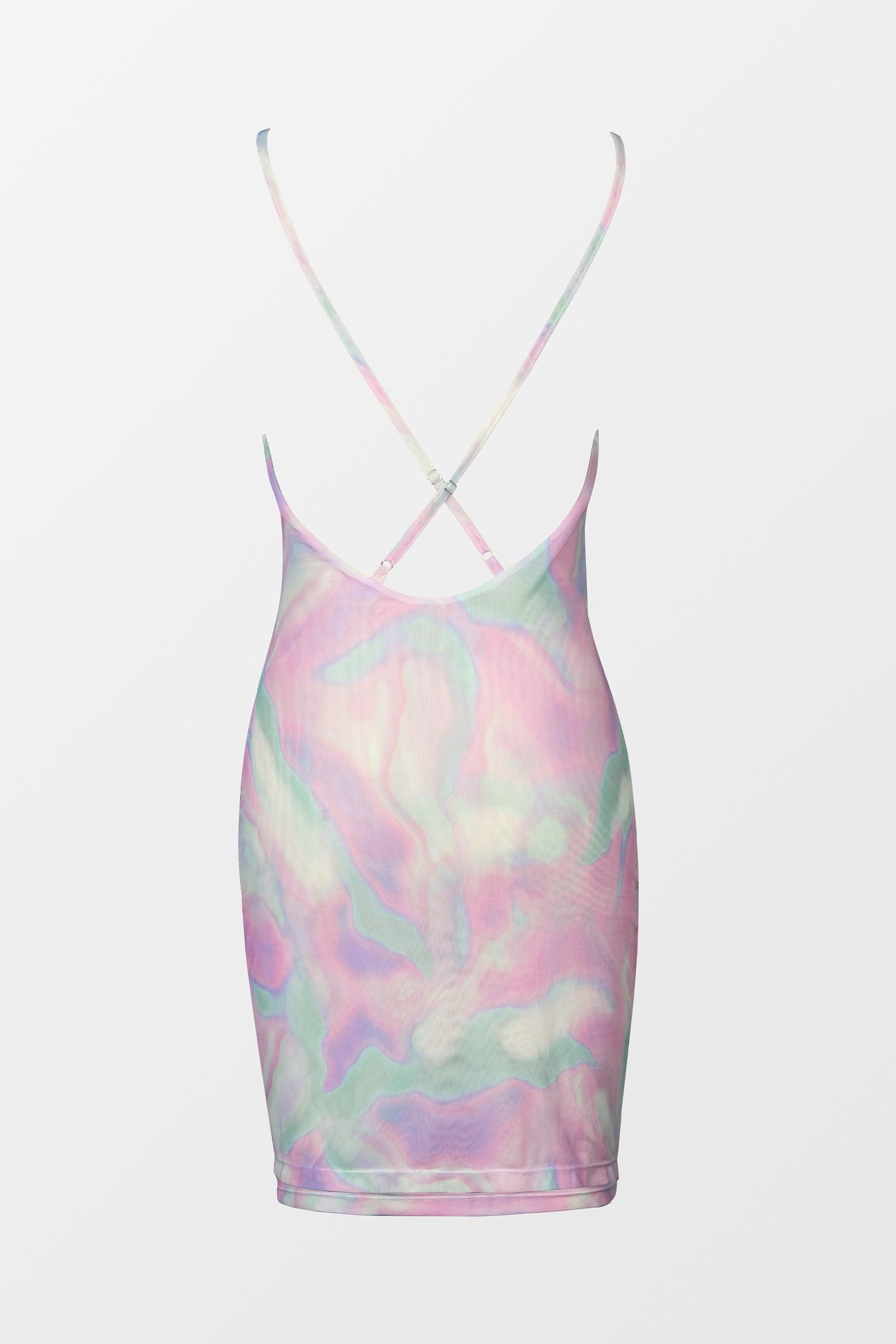 X STASSIE Abstract Abalone Cover-Up Mini Dress Product Image