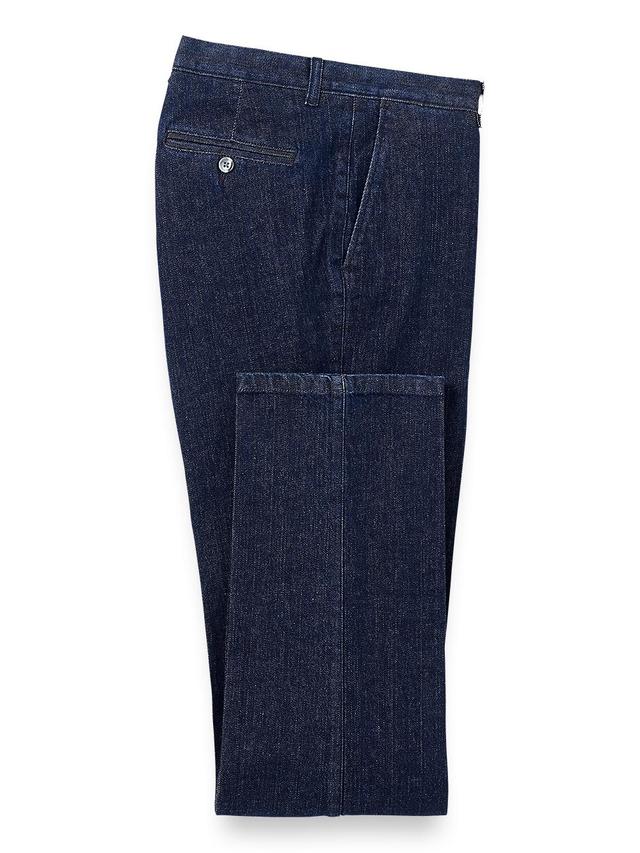 Denim Pleated Pants Product Image