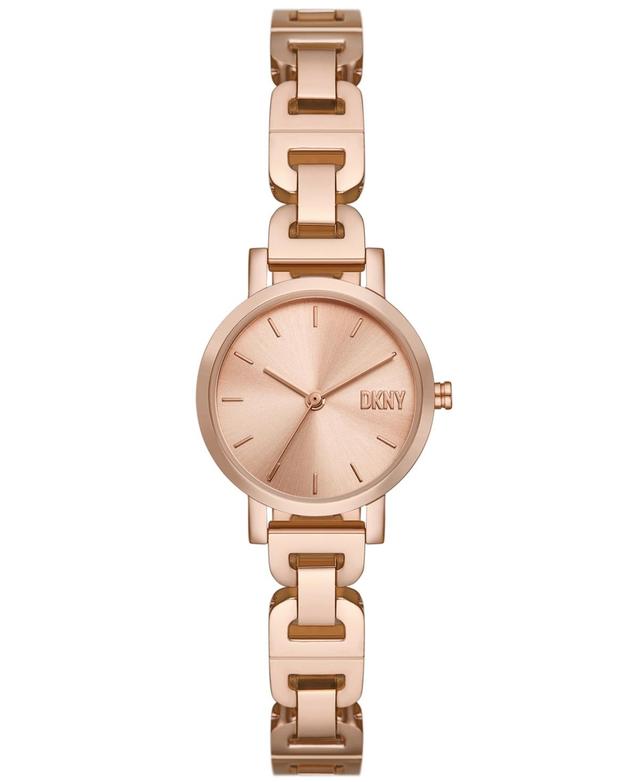 Dkny Womens Soho Three Hand Rose Gold-Tone Stainless Steel Watch 24mm - Rose Gold Product Image