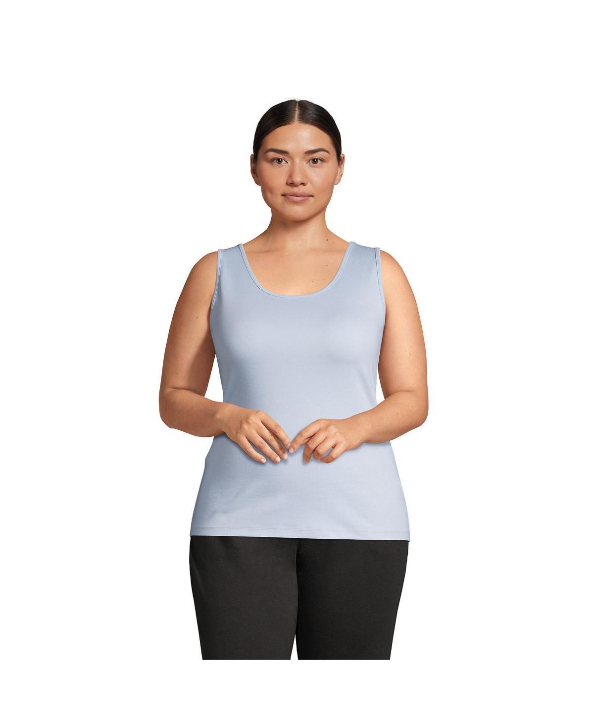 Womens Lands End Cotton Tank Top Product Image