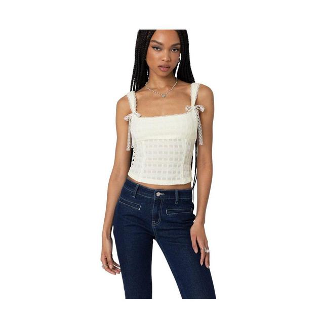 Edikted Womens Textured Bustier Top Product Image