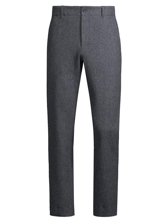 Vince Herringbone Virgin Wool Blend Flannel Pants Product Image