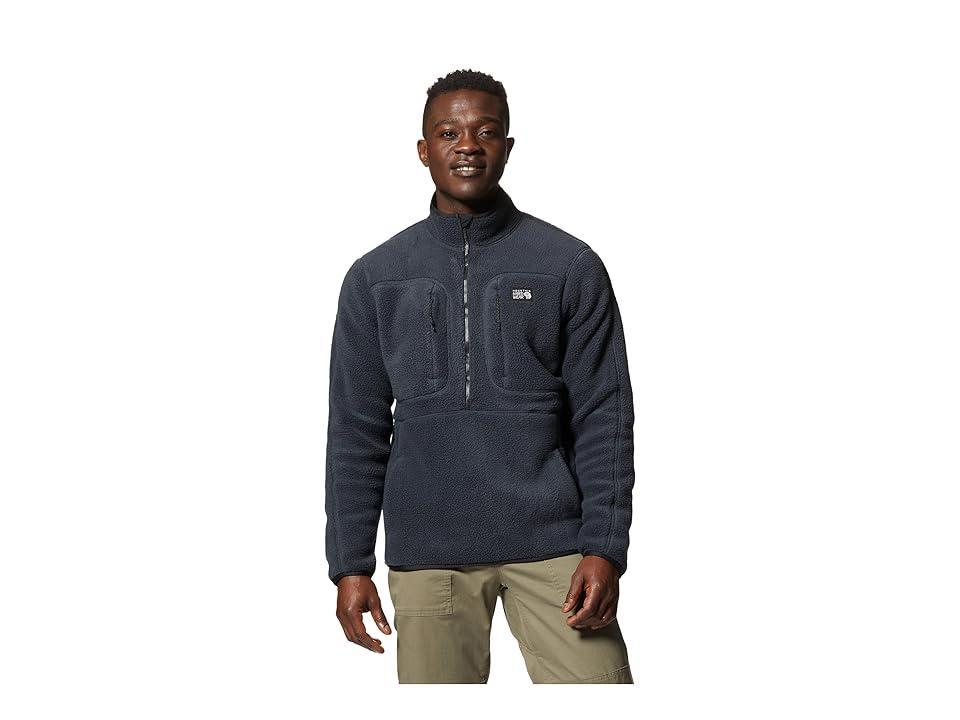 Mountain Hardwear Hicamp Fleece Pullover (Dark Storm) Men's Clothing Product Image