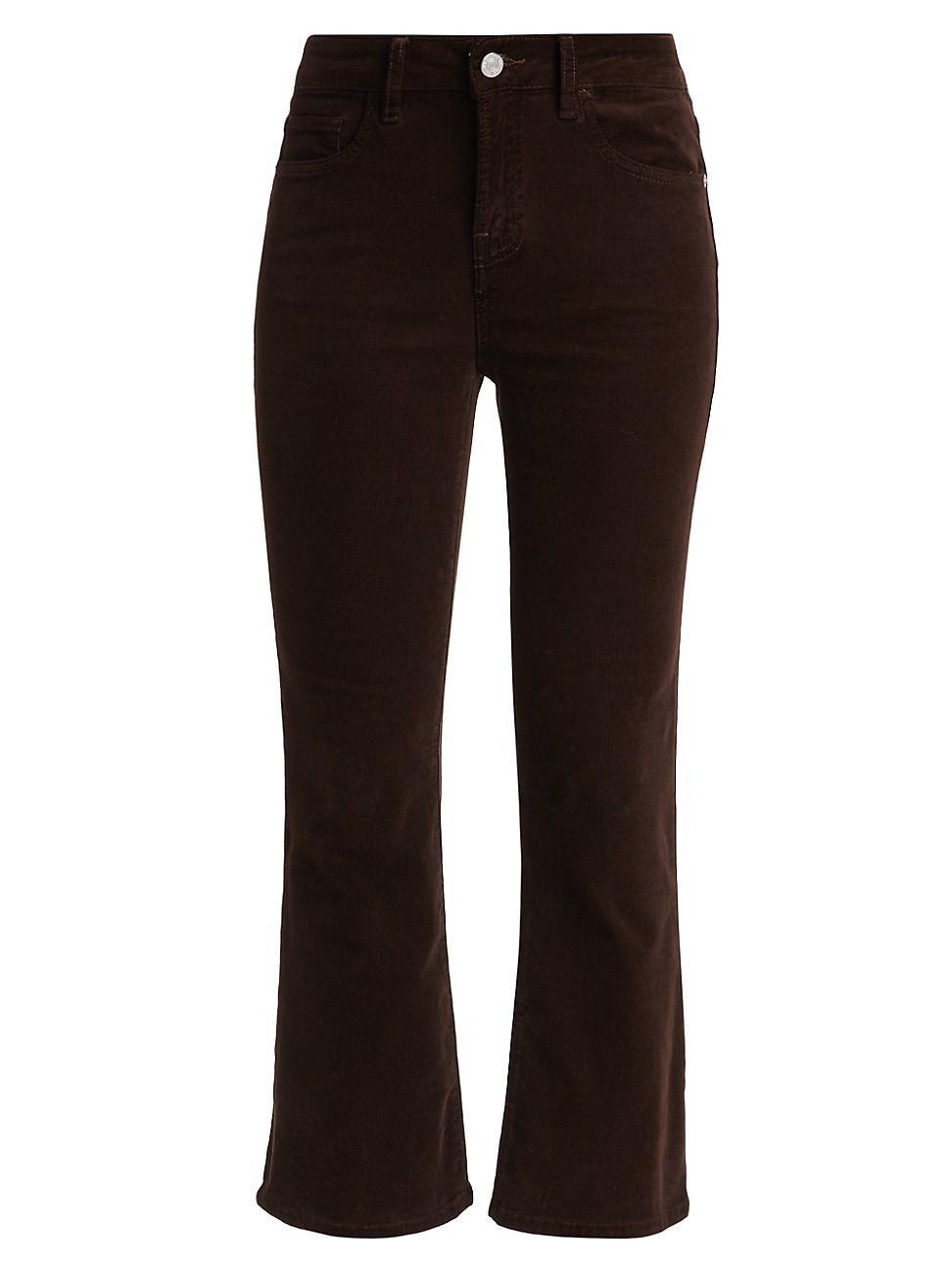 Womens Le Crop Corduroy Mini Boot-Cut Jeans Product Image