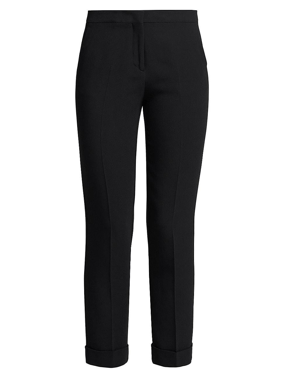 Womens Ankle-Crop Mid-Rise Trousers product image