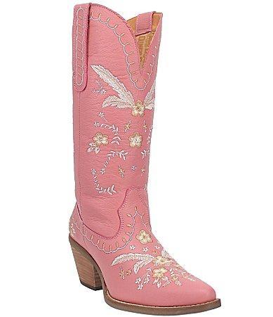 Dingo Full Bloom Floral Embroidered Leather Western Tall Boots Product Image