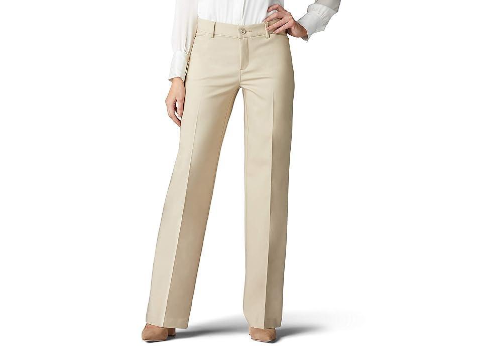 Lee Flex Motion Regular Fit Trouser Pants Mid-Rise (Bungalow Khaki) Women's Clothing Product Image