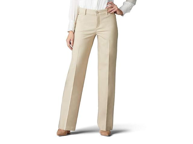 Lee Flex Motion Regular Fit Trouser Pants Mid-Rise (Bungalow Khaki) Women's Clothing Product Image