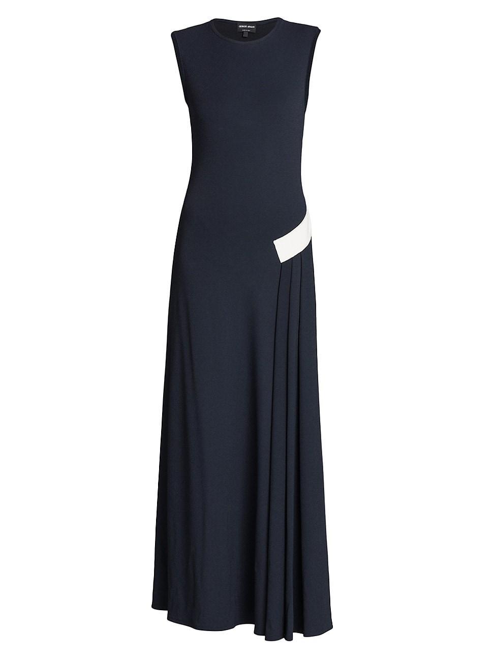 Womens Pleated Hip Maxi Dress Product Image