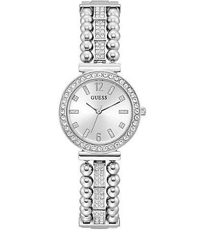 Guess Womens Quartz Analog Silver Stainless Steel Glitz Bracelet Watch Product Image