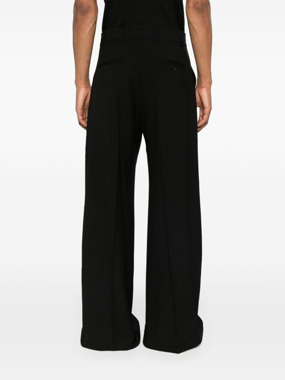 High-waist Wide-leg Trousers In Black Product Image