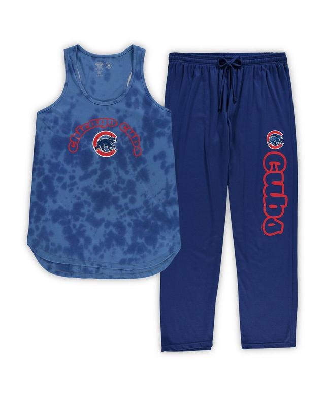 Womens Concepts Sport Royal Chicago Cubs Plus Size Jersey Tank Top & Pants Sleep Set Product Image