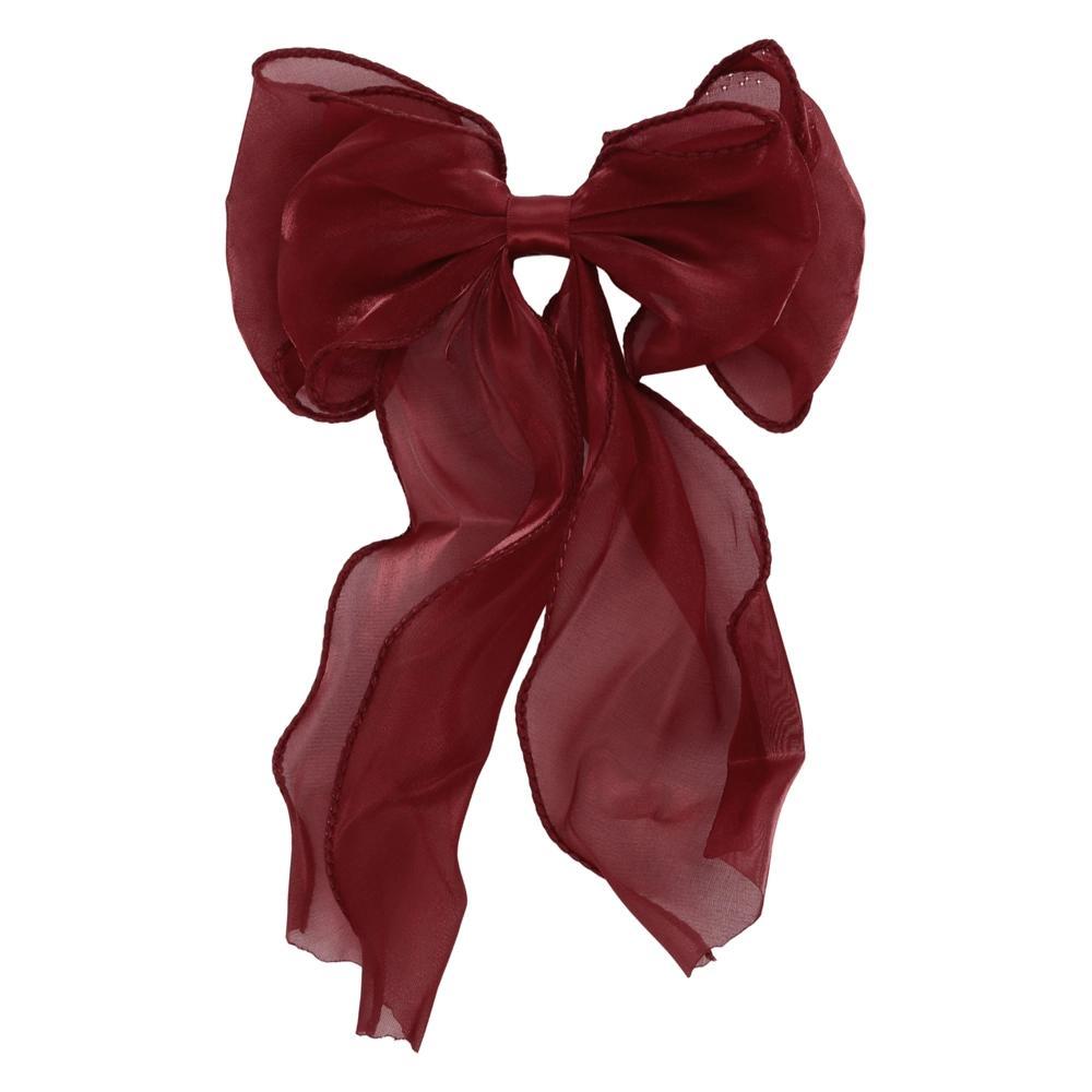 Unique Bargains Women's Cute Bow Hair Pins 10.24"x6.69"x0.79" 1 Pc Red Product Image