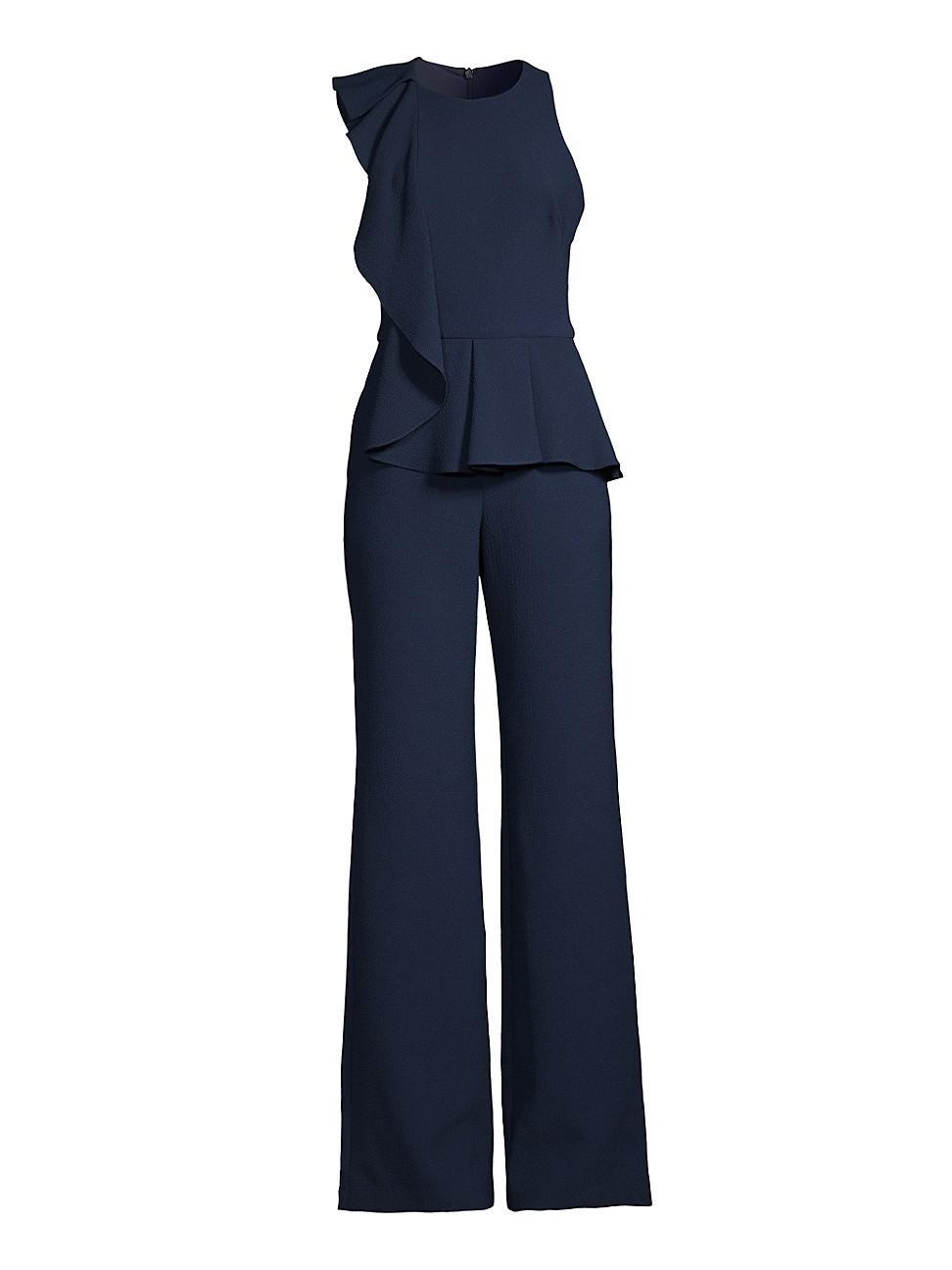 Womens Felicia Ruffled Peplum Jumpsuit Product Image