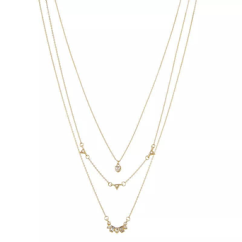 Ella Shea Gold Tone Dainty Layered Necklace, Womens Product Image