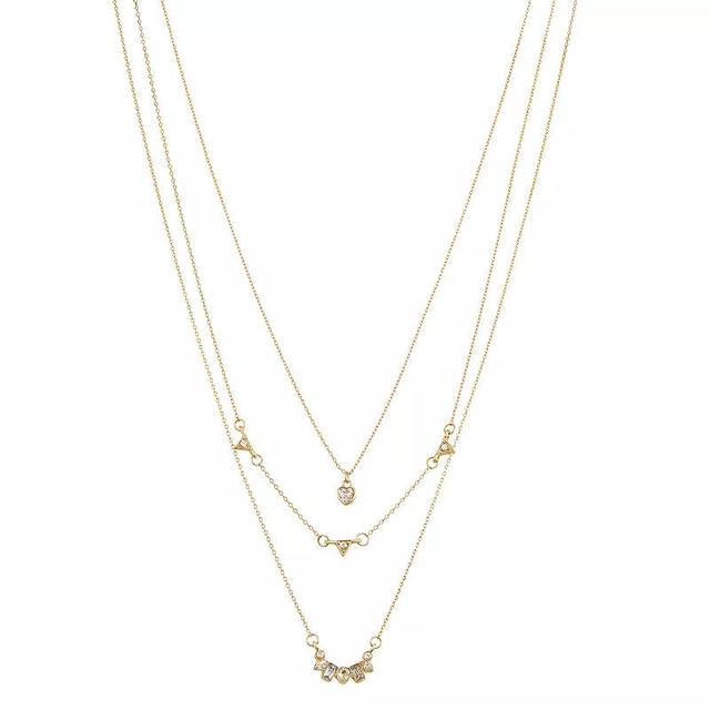 Ella Shea Gold Tone Dainty Layered Necklace, Womens Product Image