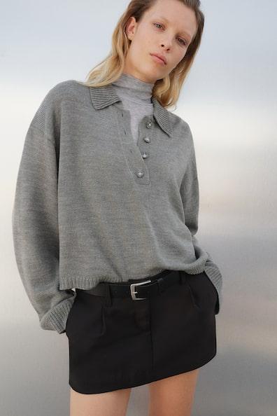 Short Polo Sweater Product Image