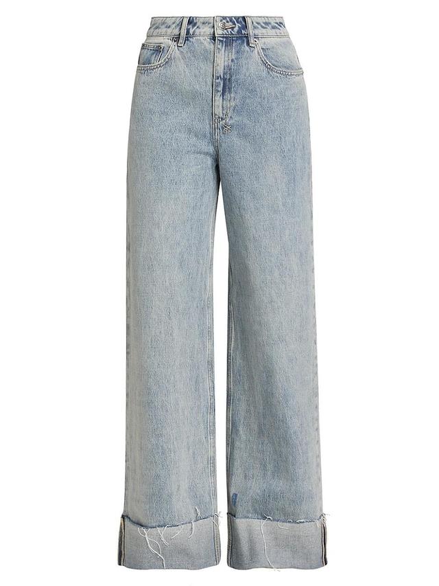 Womens Paradise Lost Strider Worn Cuffed High-Rise Jeans Product Image