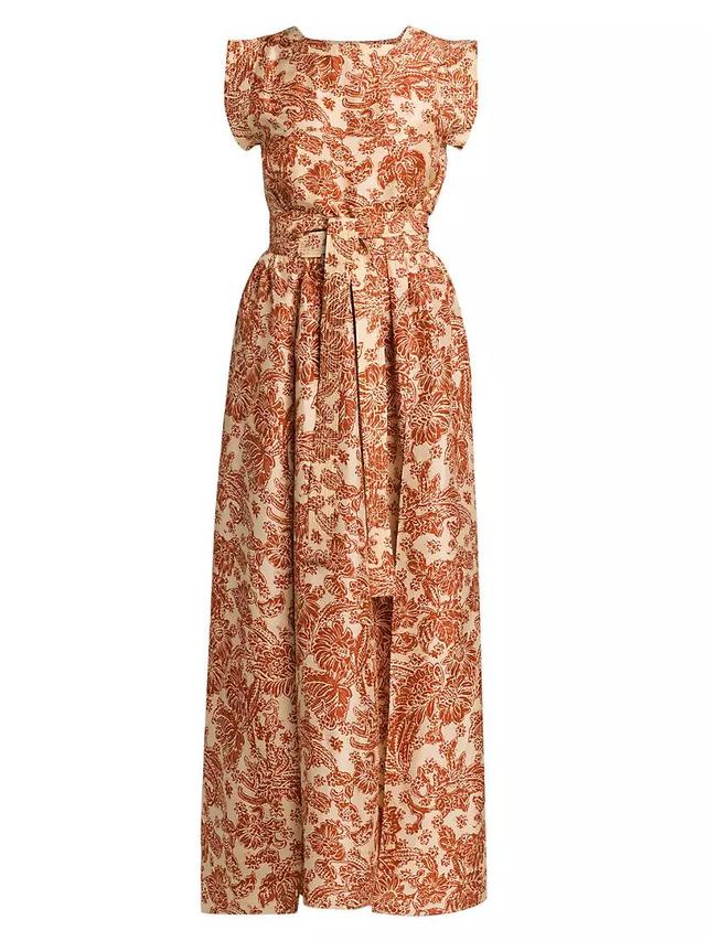 Shyanne Botanical-Print Silk Maxi Dress Product Image