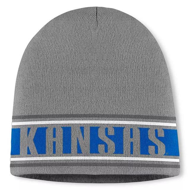 Mens Top of the World Gray Kansas Jayhawks Jace Knit Beanie Product Image