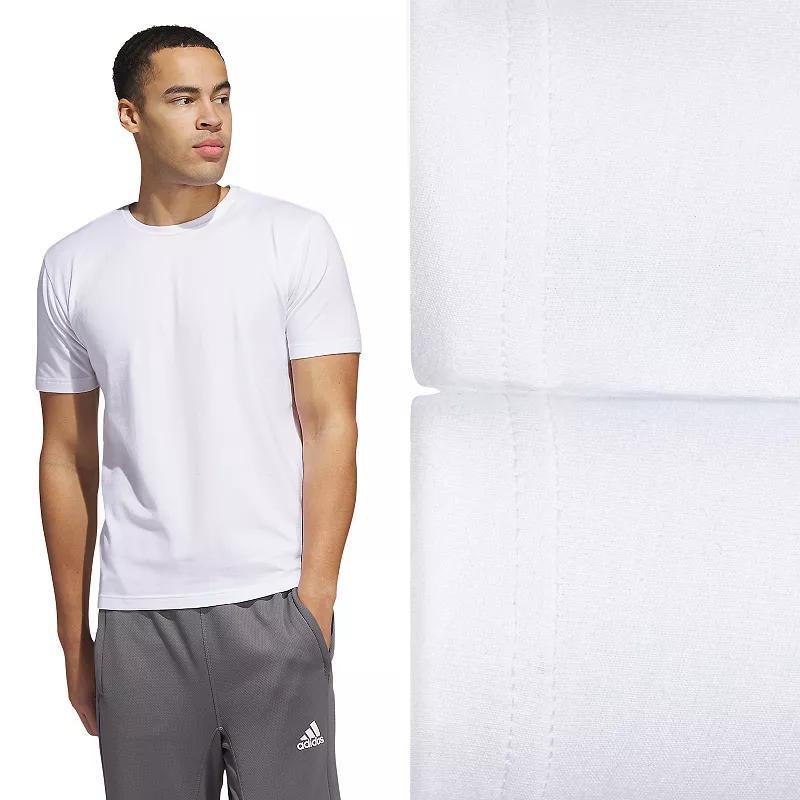 Mens adidas 2-pack Stretch Cotton Crew Tees Product Image