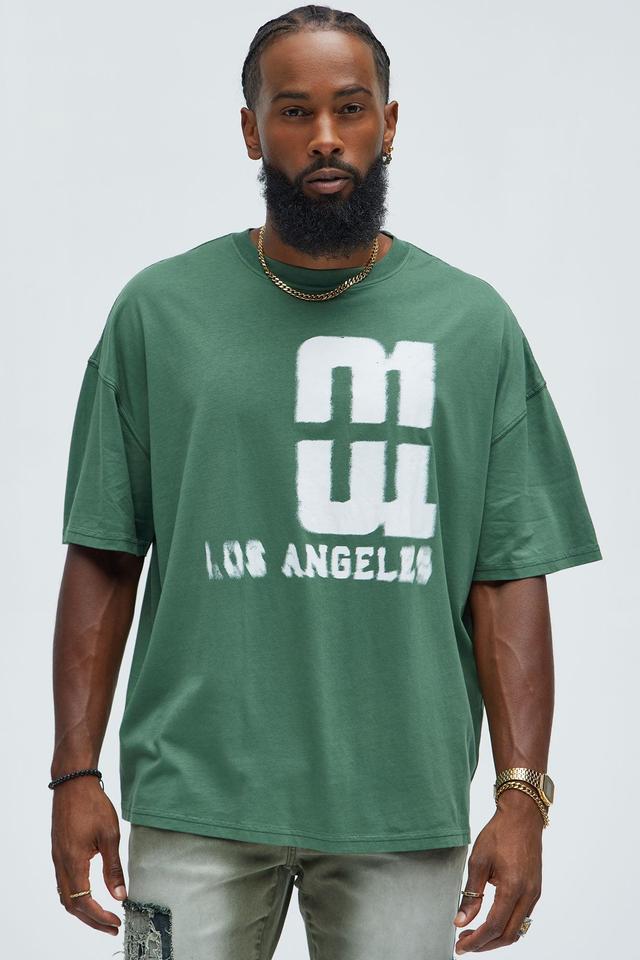 Los Angeles 01 Oversized Short Sleeve Tee - Olive Product Image