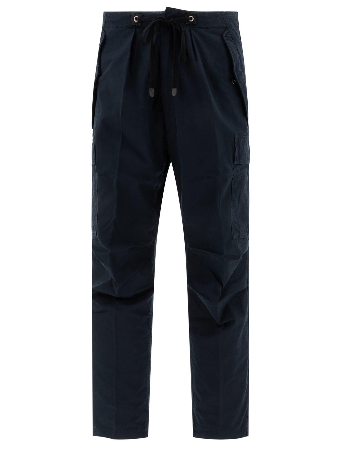 TOM FORD Sophisticated Cotton Trousers For Men In Navy Product Image