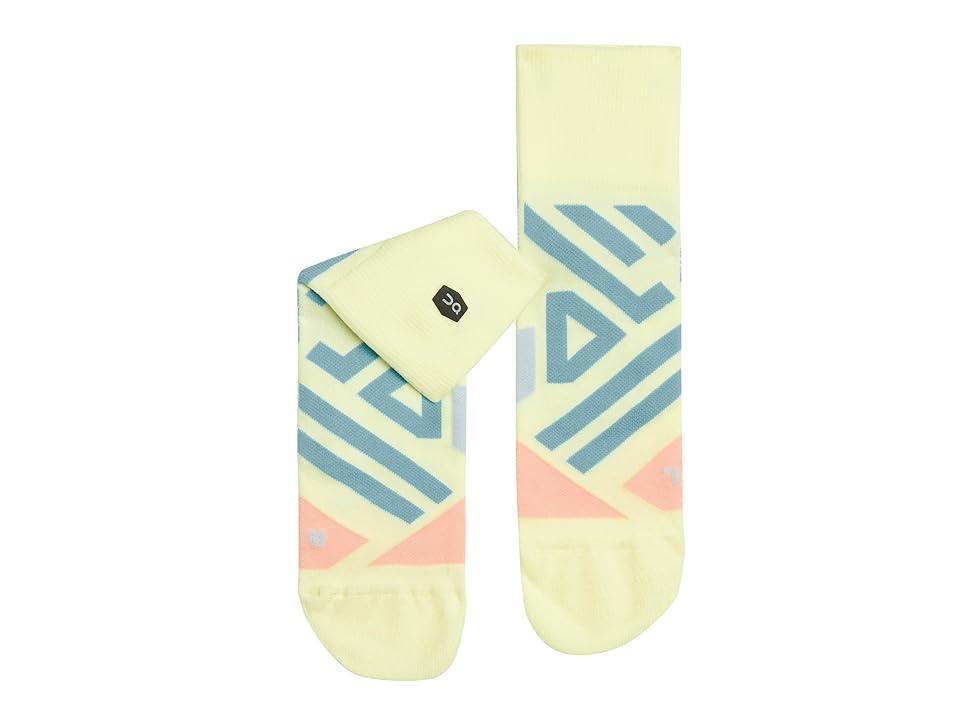 On Performance Mid Socks (Hay/Rose) Men's No Show Socks Shoes Product Image